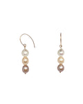Pearl Pearl Pearl Hook Earrings - Rose Gold-Jewelry-QuazarJewelry