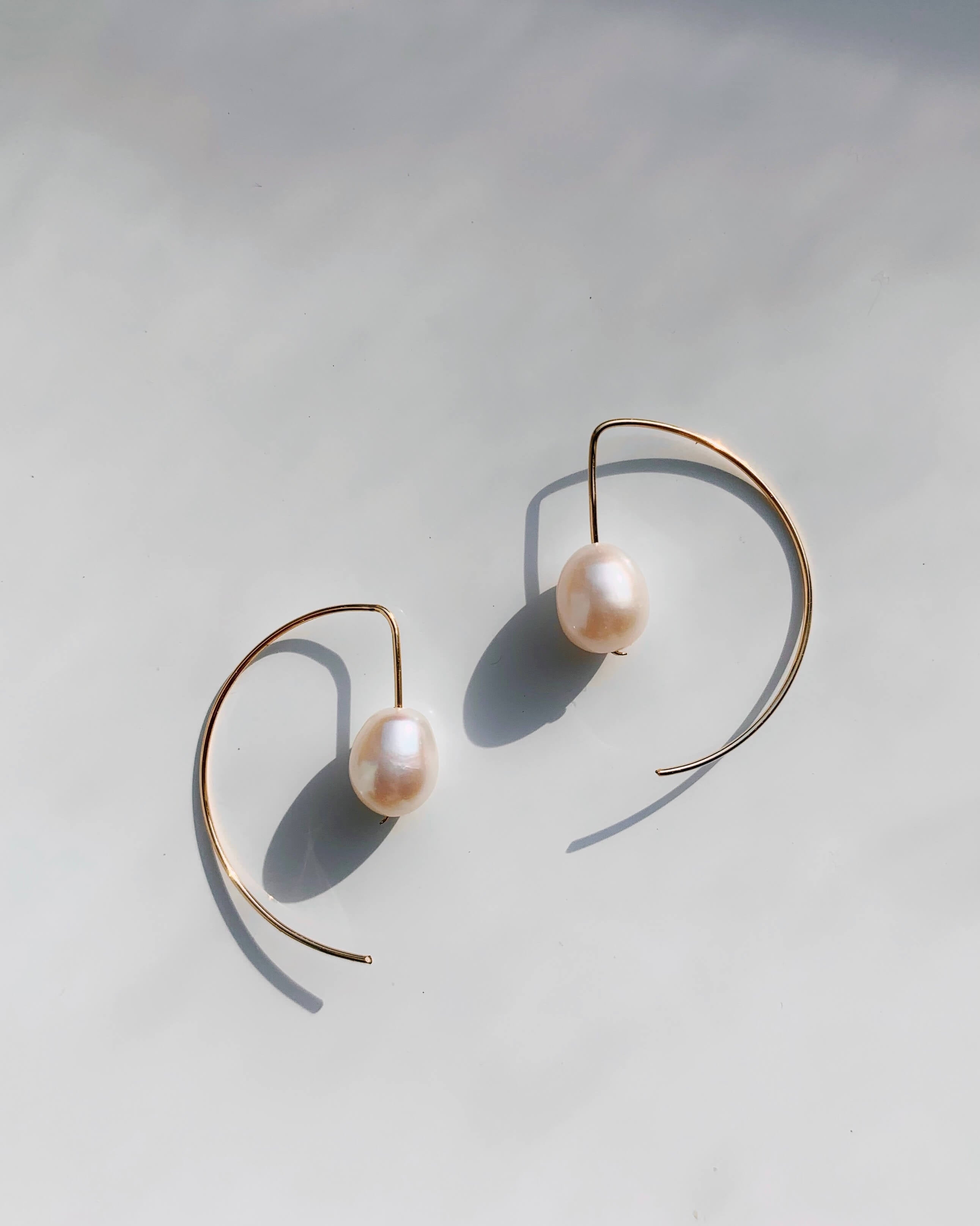Aquata Pearl Earrings - 14KGF-Jewelry-QuazarJewelry