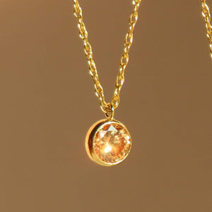Comet Champagne Necklace-Jewelry-QuazarJewelry