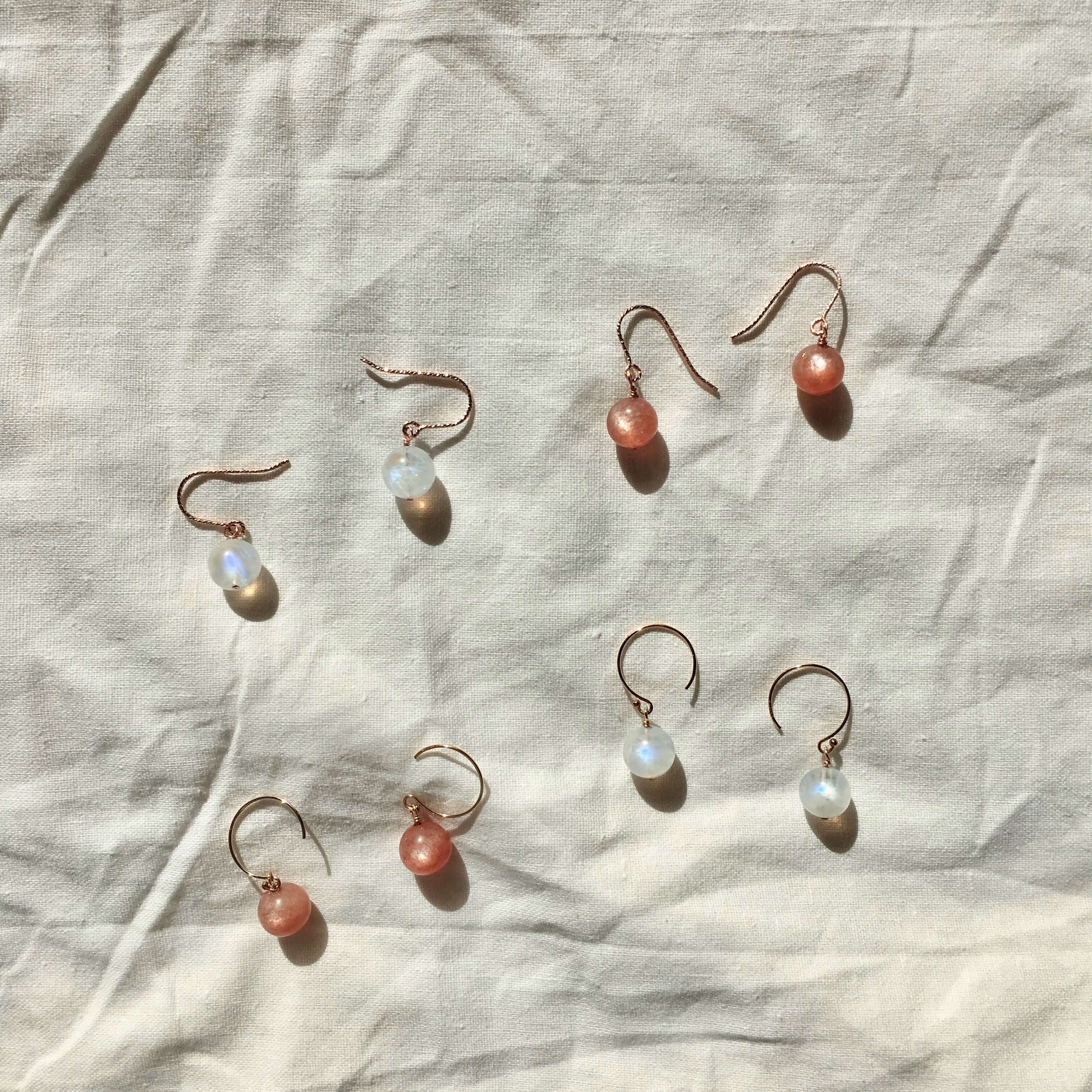 Moon French Hooks - Rose Gold Filled-QuazarJewelry